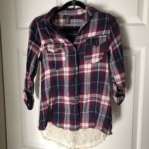3/4 Sleeve plaid